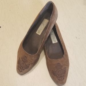 Brown Suede/Leather Flats